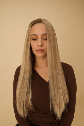 Bandfalls 7 - platinum 30" silky straight