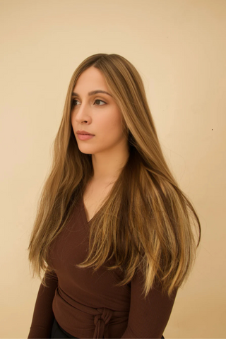 14/8A 28-inch silky straight lace top wig by Zelda Hair, a premium choice for Jewish wigs and alopecia wigs.