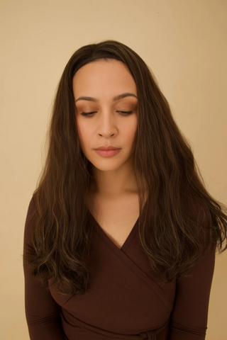 Jewish wig by Zelda Hair, featuring a sleek bandfall design in medium brown.