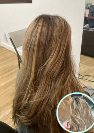 Sunlite Blonde Balayage Lace Topper 24 inches by Zelda Hair, a luxurious virgin hair wig for Jewish wigs and alopecia solutions.