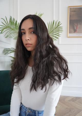 Zelda Hair Dark Lace Topper 24 inches, a natural virgin hair wig perfect for Jewish wigs and alopecia.